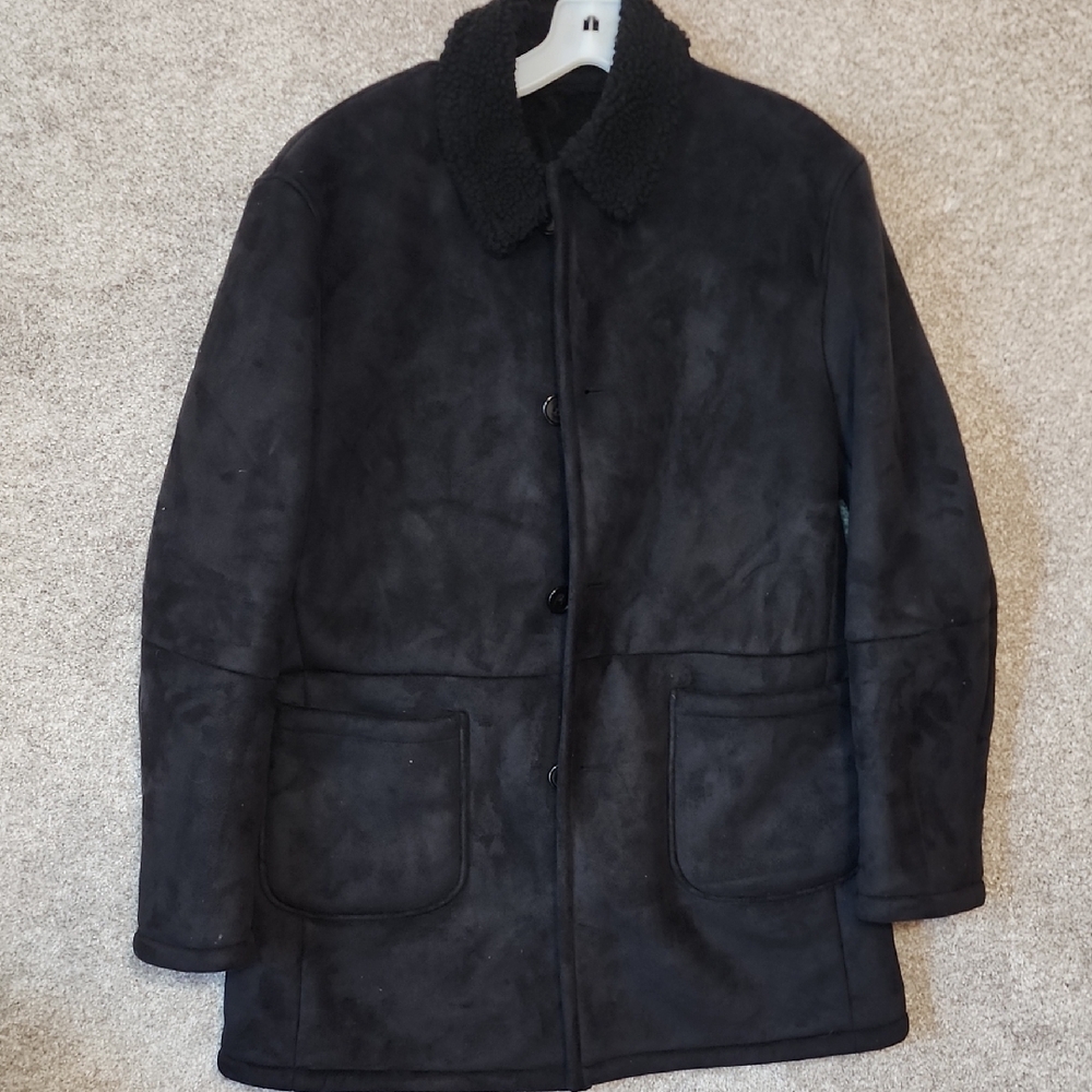 Lauren Ralph Lauren Men's Black Polyester Coat Size 38 Short Black